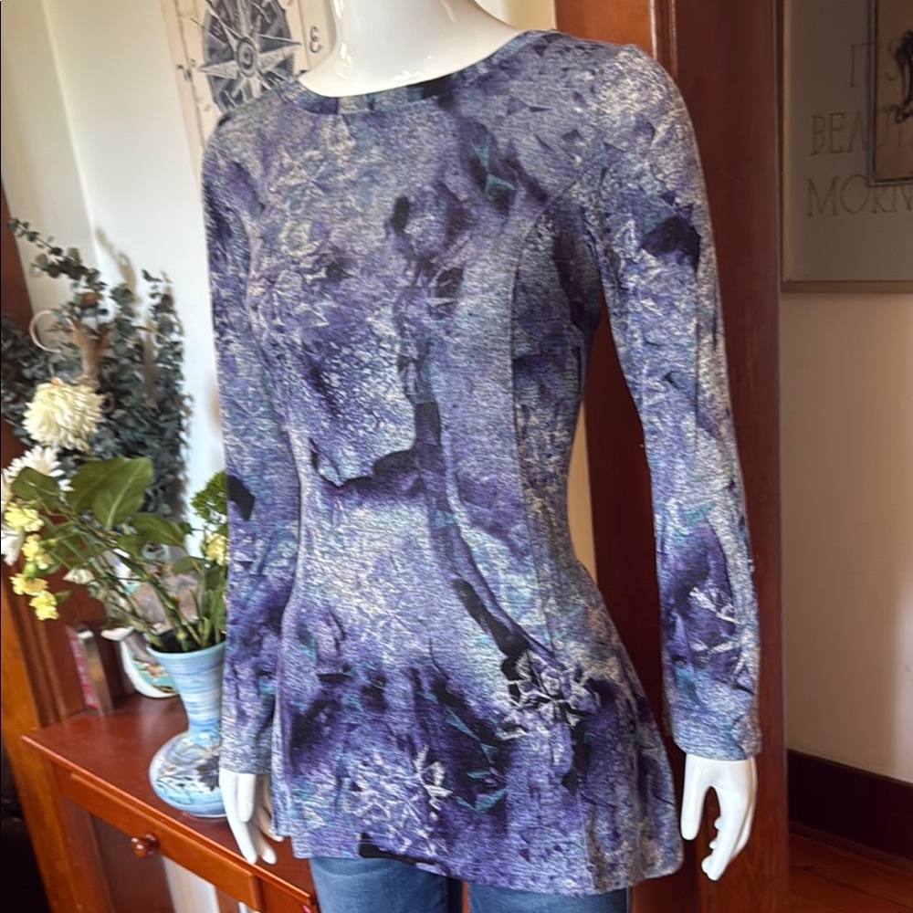 NWT northern reflections size small tad sheer Floral Patterned Purple Women Top